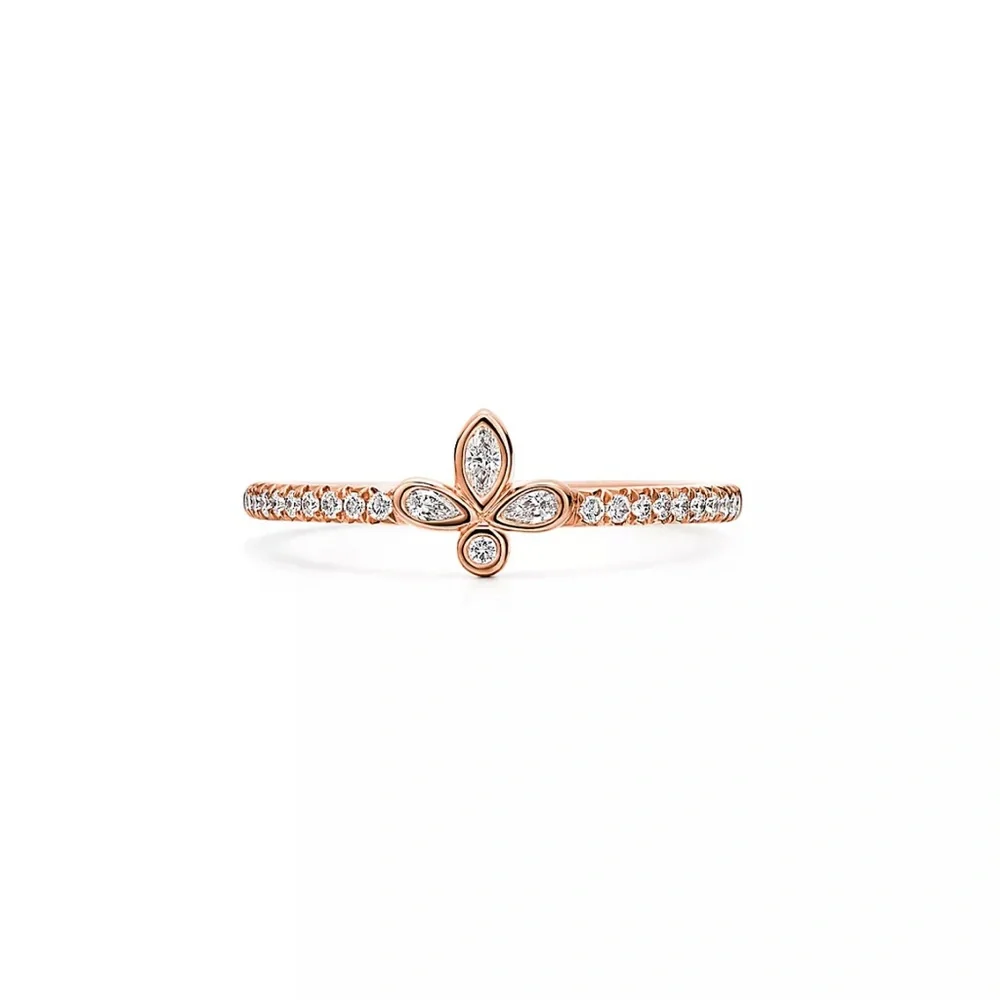 Tiffany Fleur de Lis Ring - Rose Gold - Picture 1 of 2